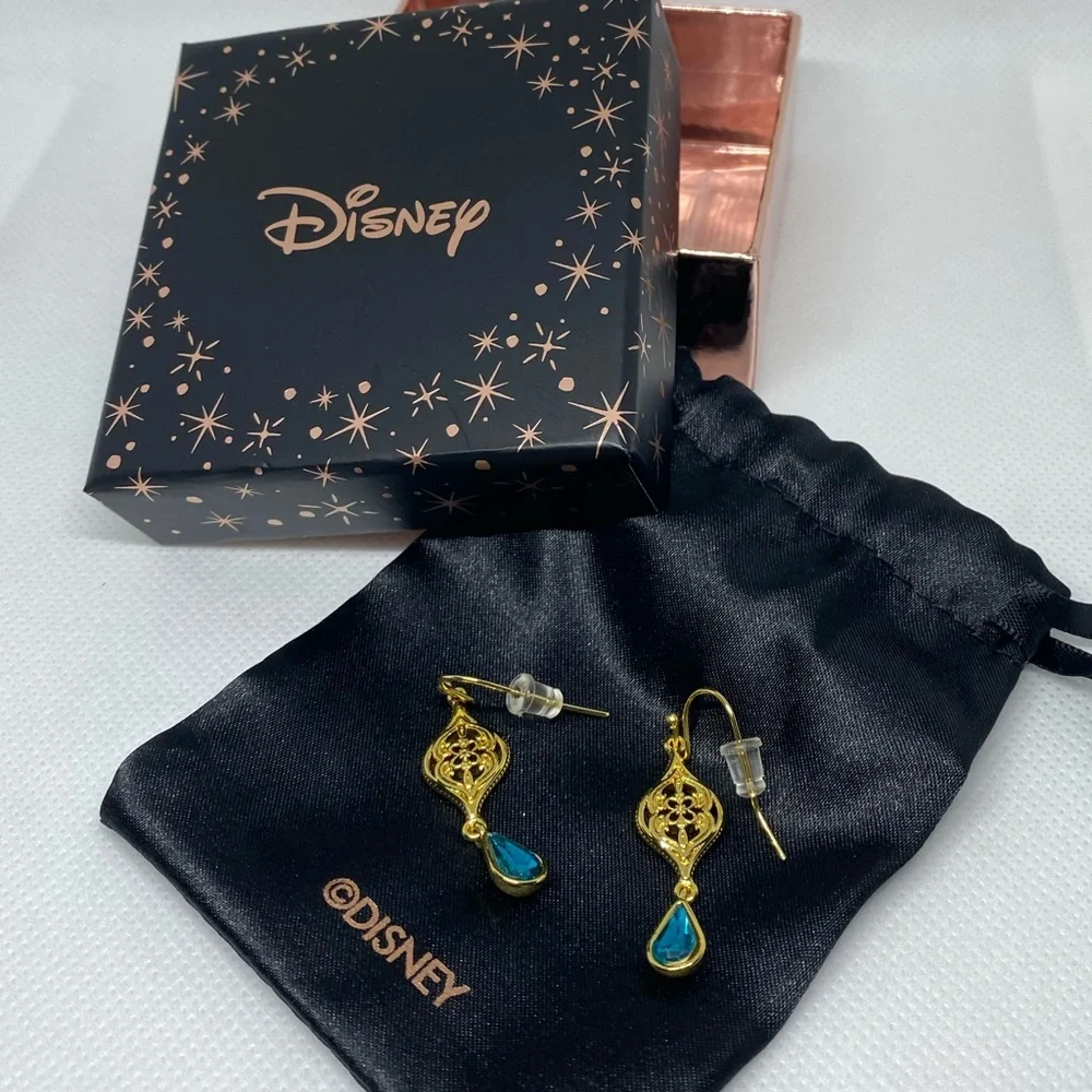 Disney Gold and Blue Jewelry Set